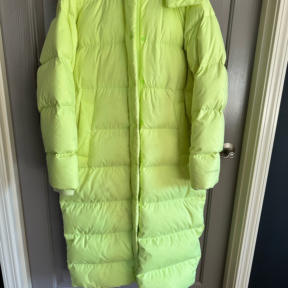 lululemon athletica Neon Yellow Wunder Under Puffer Parka